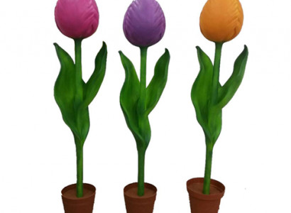 Blume 190cm Tulpe Garten Design Pflanze Abstrakte Skulptur Wählbar Statuen 190cm