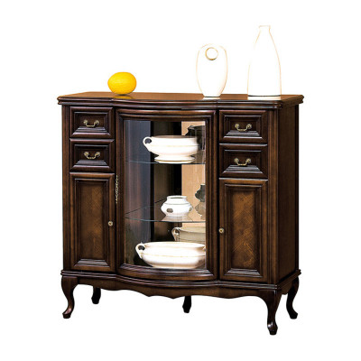 4tlg Wohnzimmer Möbel Set Italienischer Stil Kommode Vitrine RTV Chippendale