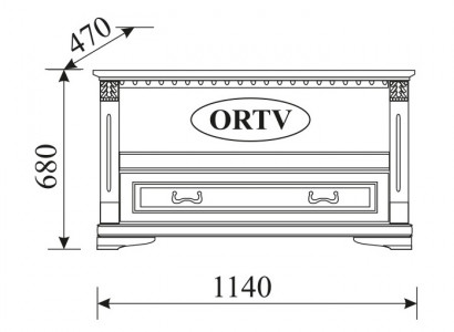 Klassischer Unterschank RTV Fernsehschrank TV Schrank Massiv Kolonial Stil ORTV 