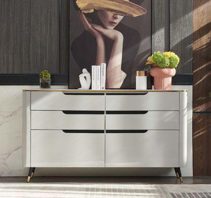 Design Kommode Anrichte Sideboard Mit Schubladen Schrank Wohn Zimmer Neu