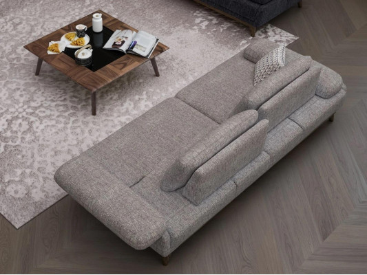 Design Polstermöbel Dreisitzer Sofa Couch Textil Wohnzimmer Modern Einrichtung