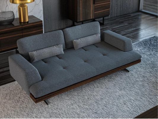 Design Grau Sofa Dreisitzer Couch Wohnzimmer Design Modern Einrichtung