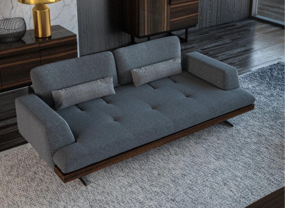 Design Grau Sofa Dreisitzer Couch Wohnzimmer Design Modern Einrichtung