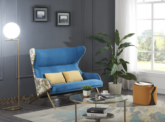 Klassischer 1,5 Sitzer Luxus Blaue Sitz Möbel Wohnzimmer Möbel Couch