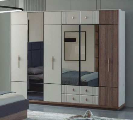 Großer Weißer Kleiderschrank Stilvolle Schlafzimmer Holz Luxus Schränke