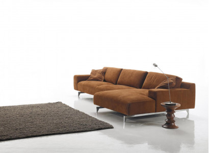 Ecksofa Braun Design Polsterung Couch Textil Wohnzimmer L Form Sofas Prianera