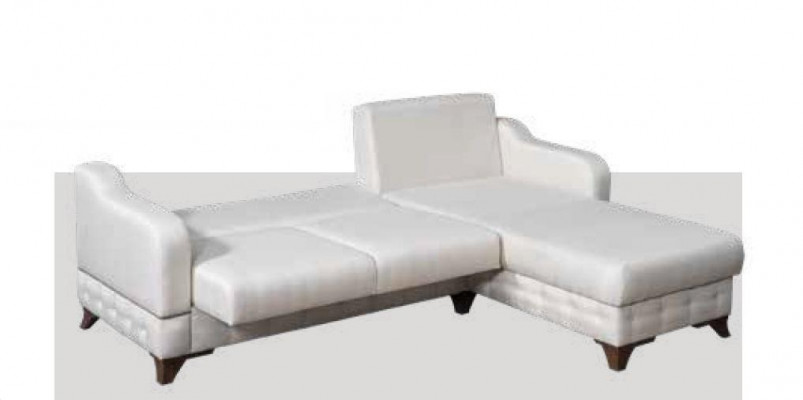 Luxuriöses Wohnzimmersofa Sofa L-Form Modern Bequem in Bleach Neu