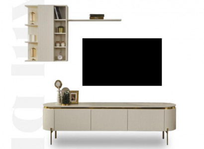 2tlg.Wohnzimmer Set Besteht aus TV Lowboard+Wandschrank mit Regal neu