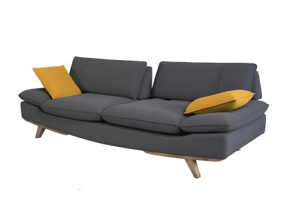  Stilvolles Graues 3-Sitzer Sofa Moderne Luxuriöse Wohnzimmer Couchen