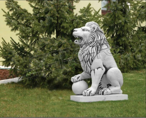 XXL Löwe Figur Garten Terrasse Dekoration Antik Stil Deko Stein Skulptur