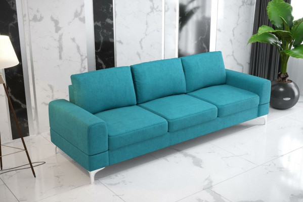 Wohnzimmer Design Textil 3 Sitzer Weiß Elegant Modern Sofa Couch Polsterung Neu