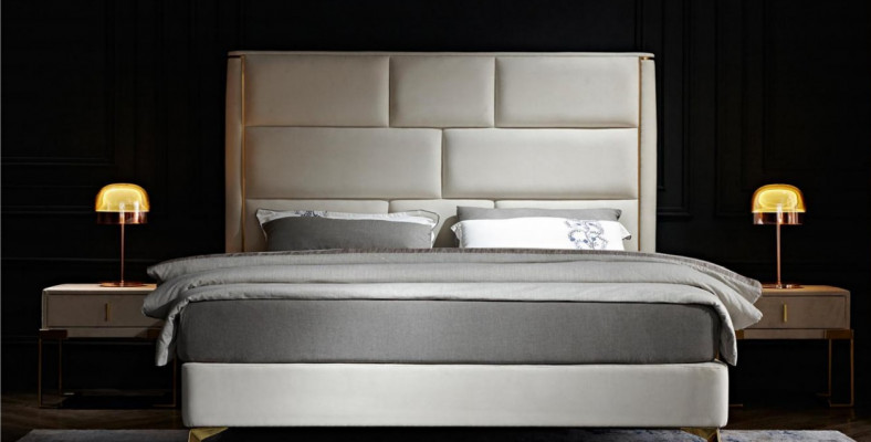 Luxus Schlafzimmer Bett Polster Design Doppel Hotel Betten Hotel Möbel Samt Neu