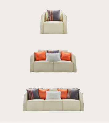 Ledersofa Sofa Couch Polster 5tlg. Wohnzimmer Set Garnitur Couchen Set