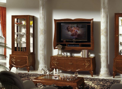 rtv Set Wohnzimmer Vitrine tv Modern Holz Möbel Schrank Stil Gruppe Italienische