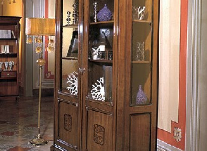 Vitrinen Glas Schrank Echtholz Vitrine Wohnzimmer Möbel Anrichte Massive Holz