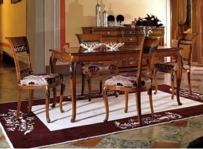 Ess Stuhl Zimmer Set Sitz Garnitur 4x Stühle Klassisch Polster Design Neu Holz