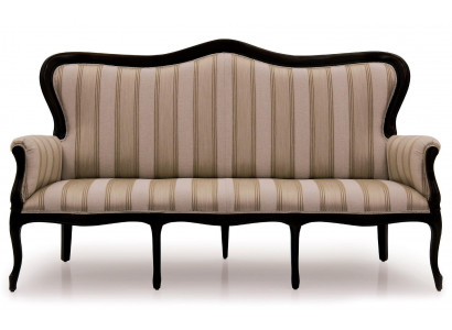 Design Dreisitzer Couch Polster Sofa Art déco 3er Sofas Zimmer Möbel Braune Sitz