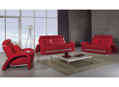 Ledersofa Couch Sofagarnitur Neu 3+2 Sitzer Garnitur Design Moderne Sofa