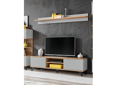 Wohnzimmer Luxus Garnitur TV-Ständer Modern Regal Möbel Holz Designer