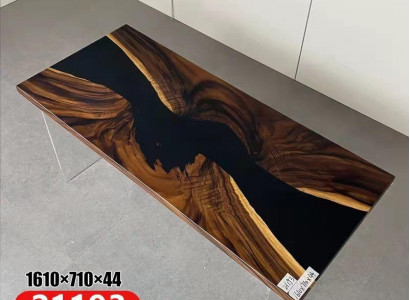 Epoxid Harz Esstisch Echtes Holz Massive Möbel Wasserfall Epoxy Tisch