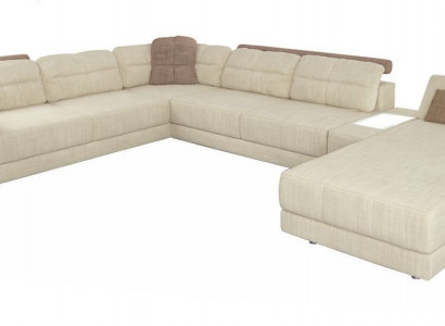 Design Ecksofa U-Form Modern Sofa Wohnlandschaft Polster Bettfunktion Möbel Neu