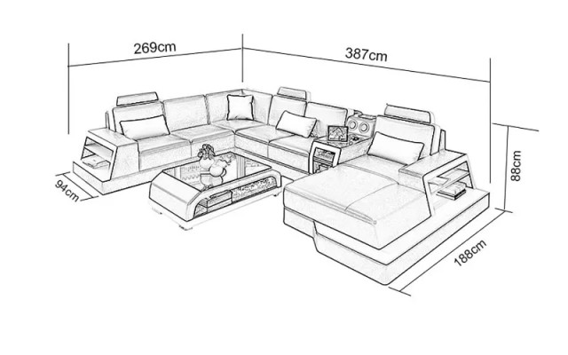 Design Wohnlandschaft Ecksofa Sofa Couch Sofas Eckgarnitur Couchen Neu Polster