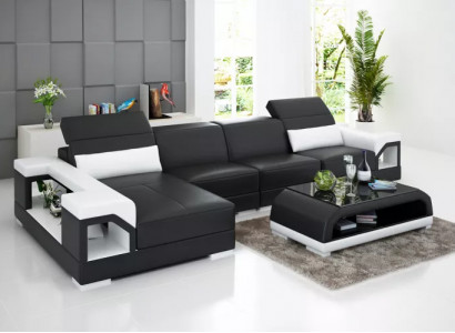 Ecksofa Polster Ecksofa Modernes LForm Couchtisch Sofa Wohnlandschaft 2tlg. Neu