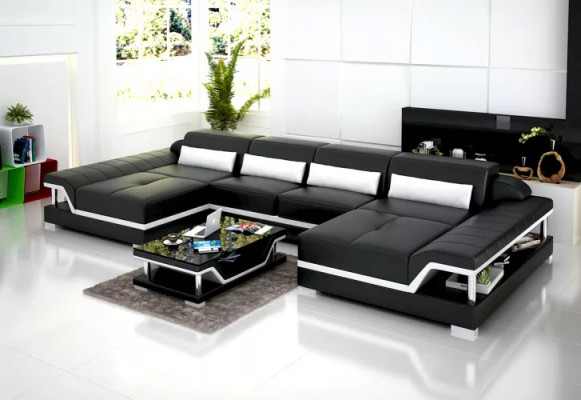 Design Sofa Ledergarnitur Couchen Eckcouch Polster Sofas Ledercouch Wohnzimmer