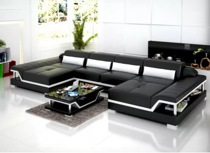 Design Sofa Ledergarnitur Couchen Eckcouch Polster Sofas Ledercouch Wohnzimmer