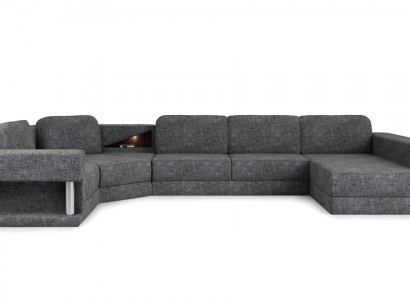 Ecksofa mit USB Polster Textill Design Sofa Garnitur Wohnlandschaft Parlament