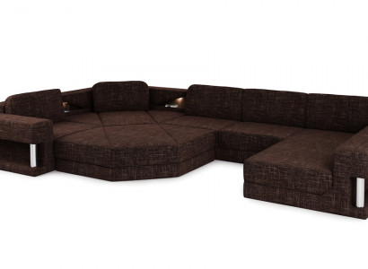 Ecksofa mit USB Polster Textill Design Sofa Garnitur Wohnlandschaft Parlament