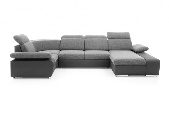 Ecksofa U-Form Sofa Wohnlandschaft Garnitur Polster Bettfunktion Design