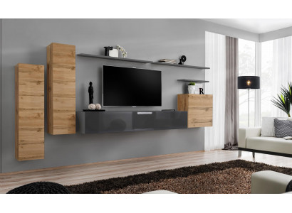 Designer Wohnzimmer Komplett Wohnwand Regale Luxus Wandschrank Neu