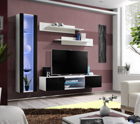 Hänge Vitrine Wohnwand RTV Ständer Designer Möbel Wohnzimmer Designer Neu