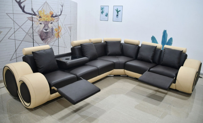 design ecksofa couch garnitur leder relax funktion sofa -- Geschütztes Design --