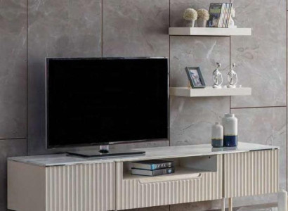 Rtv mit 2x Regale Lowboard Sideboard Tisch Wohnzimmer Modern Holz Design