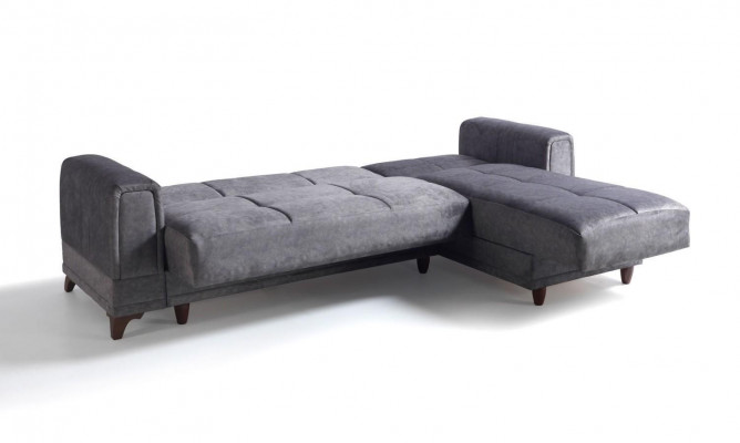 Ecksofa Wohnlandschaft Grau L-Form Ecke Sofa Wohnzimmer Ecksofa Modern