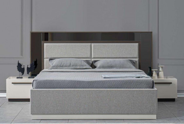 Bett 2x Nachttische 3 tlg. Schlafzimmer Design Luxus Italienische Stil