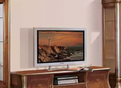 Braunes TV-Regal rtv Sideboard Wohnzimmer Möbel Holz Ständer Kommode