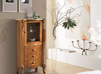 Klassische Braune Vitrine Esszimmer Möbel Luxus Anrichte Kommode Holz