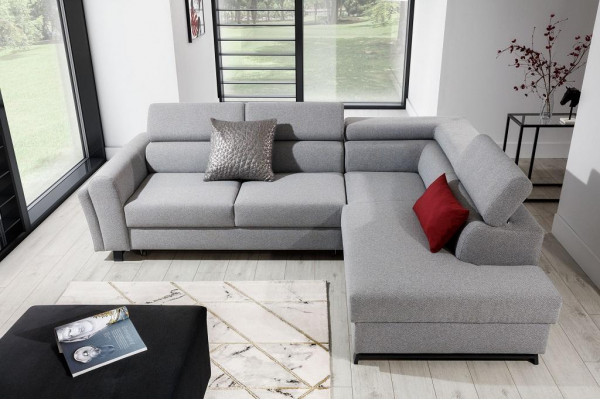 Wohnlandschaft Ecksofa L Form Sessel Set Garnitur Modern Sofa Textil Sitz Ecke