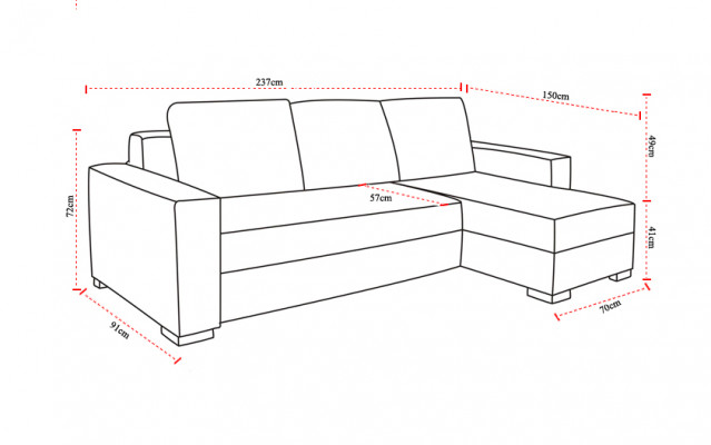 Design Ecksofa Newark Bettfunktion Couch Leder Textil Sofas Schlaf Sofa