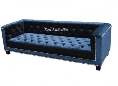 Elegante Design Couch Polster Chesterfield Sofa Couchen Sofas Dreisitzer Samt