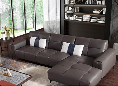 Design Esk Ecksofa L-form Modern Sofas Ledersofa Couch Sofa Sitz Wohnlandschaft