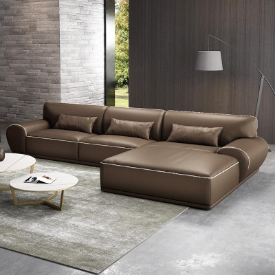 Design Eck Ecksofa L-form Modern Sofas Ledersofa Wohnlandschaft Sitz Sofa