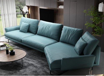 Ecksofa L-Form Modernes Sofa Deko Ledersofa Ecksofa Polster Wohnlandschaft