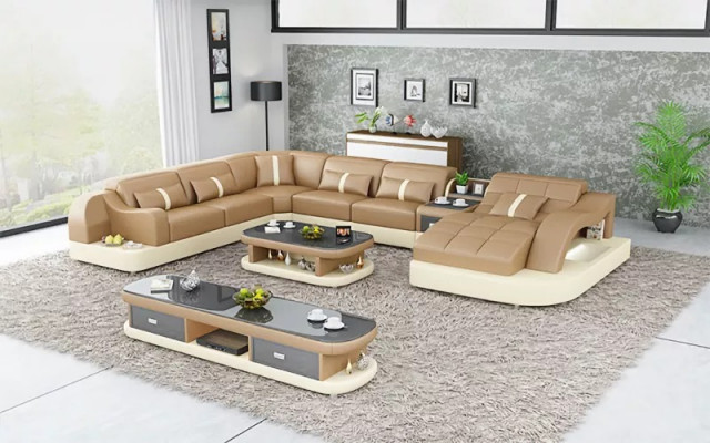 Leder xxl couch sofa polster wohnzimmer landschaft moderne designer