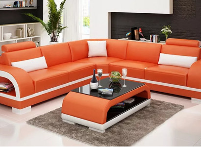 Wohnzimmer Leder xxl couch sofa moderne designer eckpolster polster