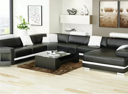 Design Moderne Wohnzimmer Ecksofa Möbel Eckcouch Lederpolster Couch