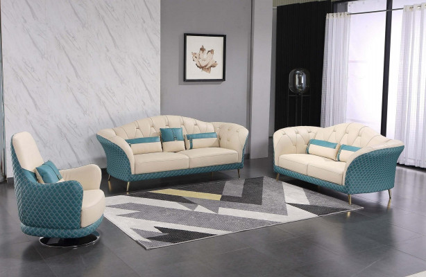 Sofagarnitur Designer Sofa Ledersofa 321 Sitzer Modernes Sofa